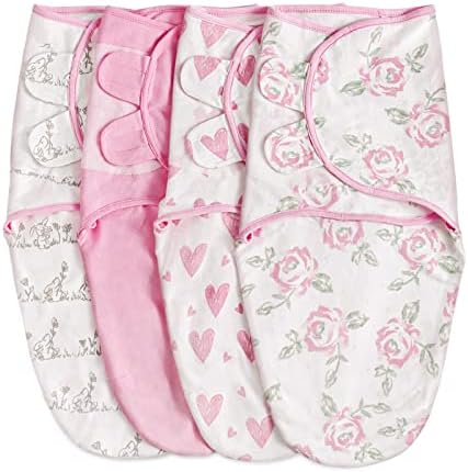 Soarwg Kids Baby Swaddle, Swaddle Blanket, Swaddle Sack, Nursery Swaddling Blankets 0-3 Months, STANDARD 100 by OEKO-TEX, Adjustable Newborn Swaddle Wrap Infant Sleep Sacks Babies Preemie 4 Pack Small