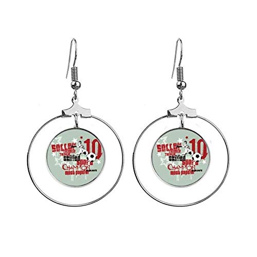 Boucles d'oreilles créoles garçon football hypoallergéniques pour peaux sensibles d'ados