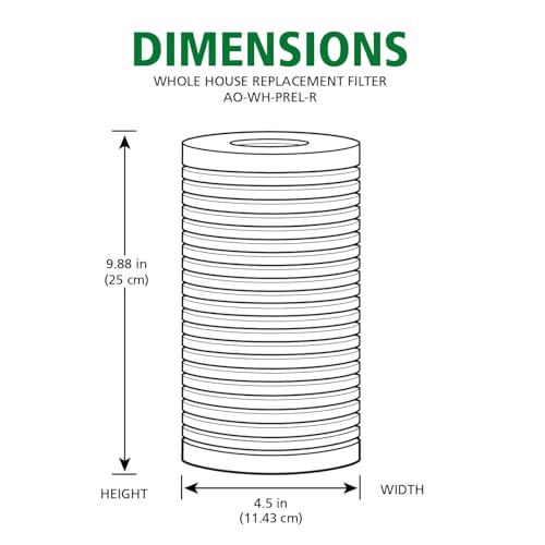 Image of AO Smith 4.5 inchx10 inch 25 Micron Sediment Water Filter Replacement Cartridge - NSF /ANSI 42 Certified - For Whole House Filtration Systems - AO-WH-PREL-R