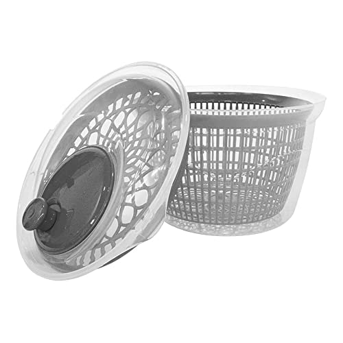 Centrífuga Secadora de Salada de Plástico Cinza 25cm 5L - Casambiente
