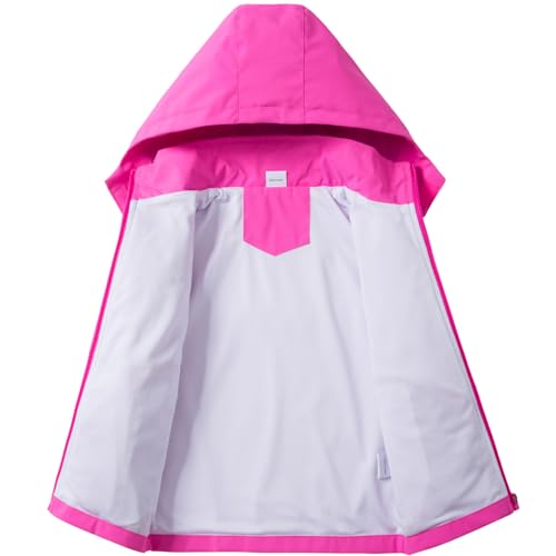 Image of Boys Rain Jacket with Detachable Hood Lightweight Raincoats for Kids