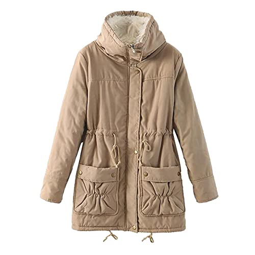 Manteau épais pour femme coupe élégante et finitions polaires haut de gamme