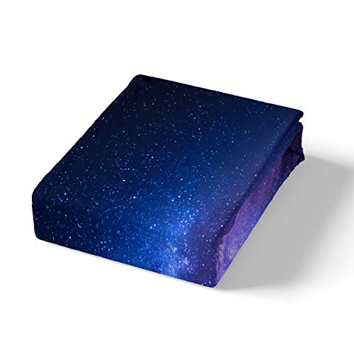 Galaxy Car Duvet Cover Blue Race Car Bedding Set for Kids Boys Girls Teens Universe Starry Sky Sports Car Comforter Cover Extreme Sports Theme Design Bedspread Cover Room Decor 2Pcs Single Size,Zipper - Image 2