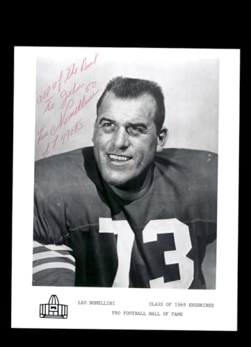 Leo Nomellini Signed 8x10 Photo 49ers Autographed