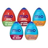 Mio Water Enhancement Variety Pack Includes Green Thunder, Black Cherry, Fruit Punch, Sweet Tea and Mango Peach 1.62 Fl Oz each (Pack of 5)