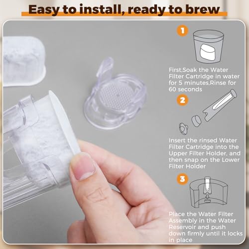 Image of Filter Holder and 12 Water Filters,Compatible with Keurig 2.0 Series Coffee Machines Compatible with (K-Supreme Series, K-Express, K-Slim,K-Elite, K-Duo Plus, K-Select, K-lced, K50, K-Classic)