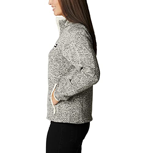 Columbia Women's Sweater Weather Full Zip, Chalk Heather, Medium #TOP2