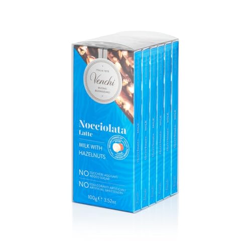 Venchi - Kit di 6 Tavolette Nocciolate al Latte, con