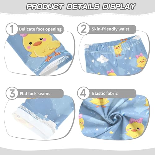 Yellow Duck Rain Day Girls Leggings Soft Stretch Workout Yoga Dance Pants for Kids Casual Tights3