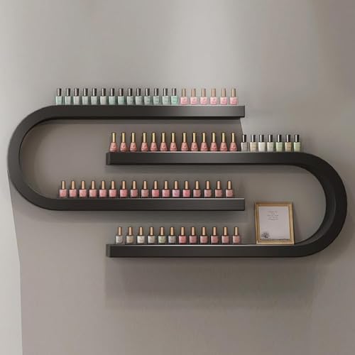 Smalto per Unghie Scaffale per smalti per unghie a parete Scaffale per bottiglie di smalto per unghie a parete, scaffale per profumi di oli essenziali a forma di U, supporto per organizer pe