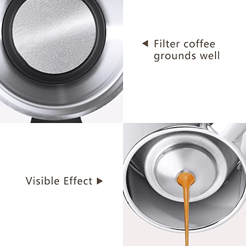 51 Mm Coffee Strainer With Filter Basket And Wooden Handle, Replacement Compatible With Delonghi Ec680 Ec685 Coffee Machines + Magnetic Espresso Funnel For Strainer, Dispensing Ring 51 Mm #TOP6