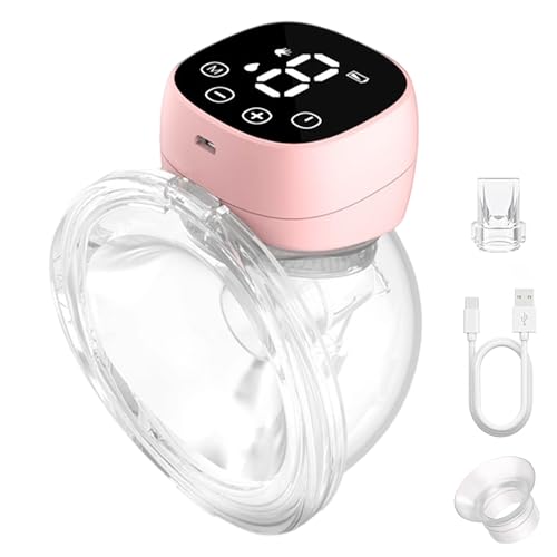 Tiralatte elettrico, a mani libere, portatile, indossabile con display a LED, 3 modalità, 9 livelli di aspirazione, ultra silenzioso e senza BPA, per casa, lavoro e viaggi