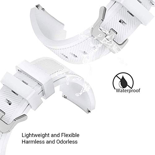 Pulseira de reposição para relógio de silicone Docooler de 22 mm, pulseira de reposição com fivela d