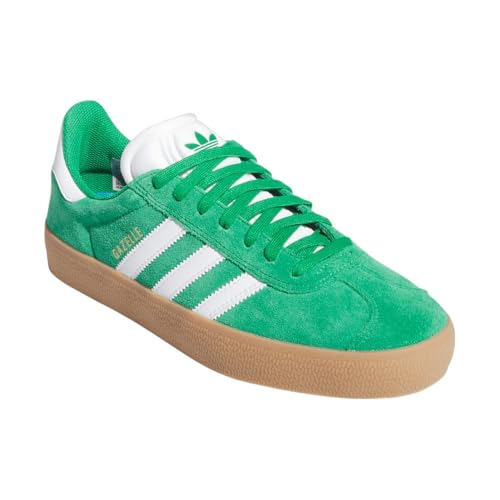 Image of adidas Green /FTWWHT /Goldmt Unisex Gazelle ADV GreenFtwr White /Gold met. 6.5 US, Wide Men