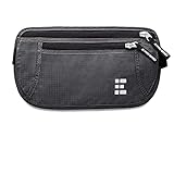 Money Belt for Secure Travel - Concealed Travel Pouch w/RFID Blocking - Secure Important Documents...
