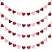 Tatuo Valentine's Day Heart Banners Holiday Hanging Decorations Felt Heart Garlands for Wedding Party Birthday Supplies (4)