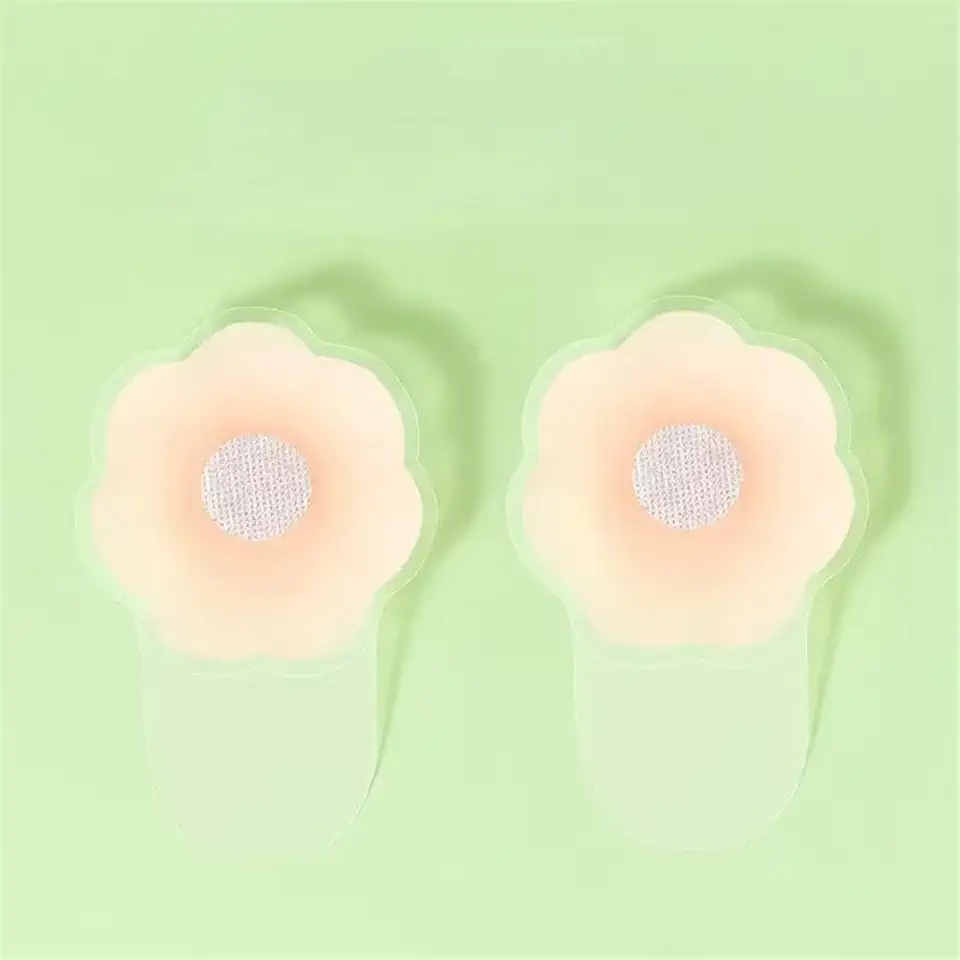 4 pares de sutiã invisível de silicone para levantar os seios, reutilizável e sem alças