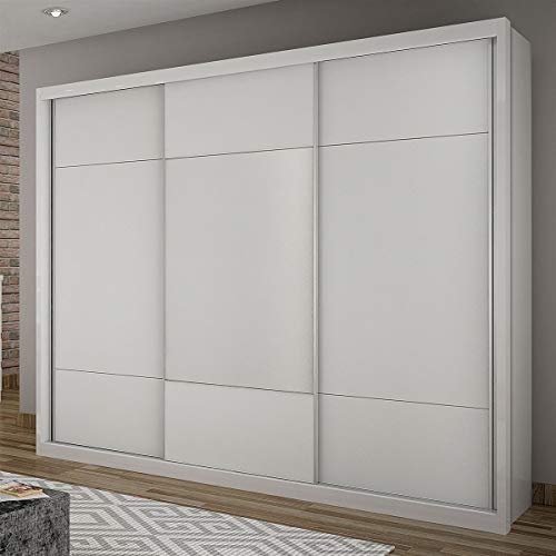 Guarda Roupa Casal 3 Portas Arezzo Gold Novo Horizonte Branco