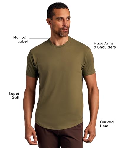 Image of True Classic Mens T-Shirts - Curved Hem or Pocket Tee, Mens Drop Cut Lounge /Sleep or Heavyweight Tshirt