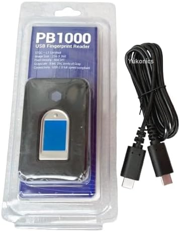 Precision PB1000 L1 Biometric Fingerprint C-Type USB Scanner with RD Service & Latest Version & High Security and Durability Device (Black)