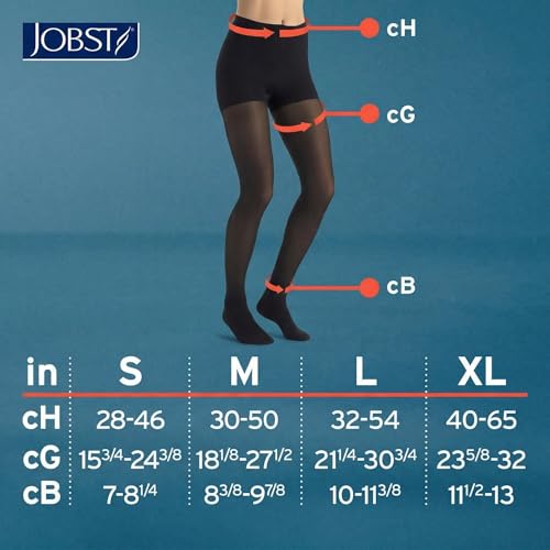 Image of JOBST UltraSheer Waist-High Compression Stockings for Women - Closed Toe - Medical Compression 20-30 mmHg - For Varicose and Spider Veins - Helps Prevent Swelling