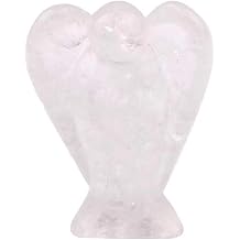 Hand-Carved Clear Quartz Guardian Pocket Angel Healing Worry Stone Natural Gemstone Crystal Quartz Healing Statue 2 inch Clear Quartz