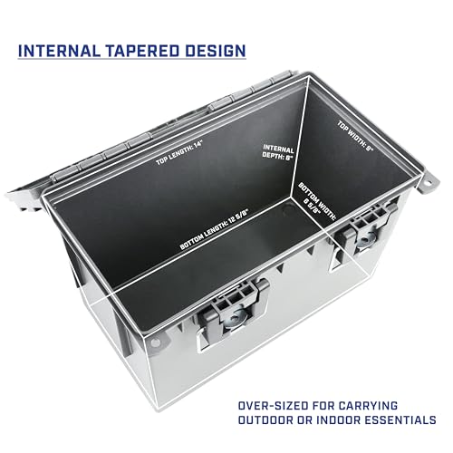 Image of Sheffield 12775 XL Storage Bins With Lids, 2-Pack Stackable Storage Bins, Made in USA, Lockable and Water-Resistant Containers with Lids, Plastic Containers for Home, Classroom, and Dorm