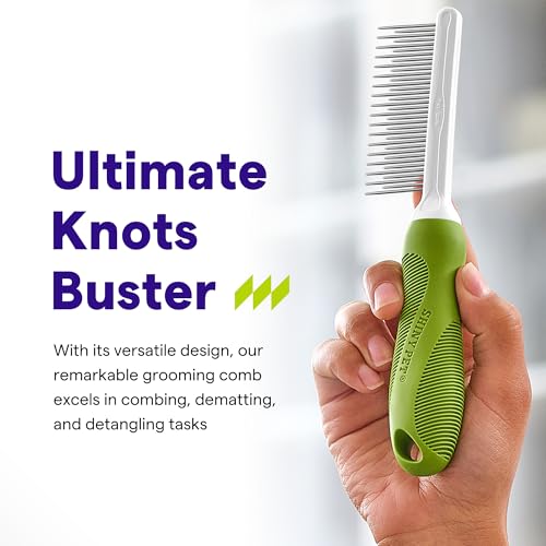 Detangling-Pet-Comb-for-Dogs-Cats-Detangler-Grooming-Tool-with-Long-Short-Stainless-Steel-Metal-Teeth-for-Dematting-Matted-Fur-Combing-Out-Knots-Removing-Tangles-from-Undercoat-Ebook-Guide Detangling Pet Comb for Dogs Cats Detangler Grooming Tool with Long Short Stainless Steel Metal Teeth for Dematting Matted Fur Combing Out Knots Removing Tangles from Undercoat Ebook Guide
