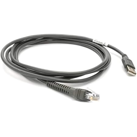 Zebra Technologies CBA-U21-S07ZAR USB Cable, Shielded Series a Connector, Straight, 7' Length