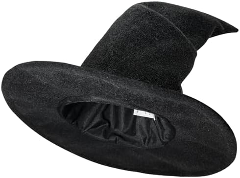 Halloween Witch Hat Wizard Costume for Women Adult, 1.5cm Thicken...