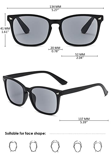 KOOSUFA Classic Reading Sunglasses Blue Light Blocking Sun Readers Eyeglasses UV400 Protection UV Resistant Outdoor Eyewear for Men Women Matte Black 2.0 - Image 2