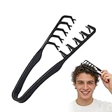 1 Stück Textur Kamm,Texture Comb,Locken Kamm, Volumizing Wide-Tooth Hair Styling Comb,Kaschieren Sie Den Scheitel,Verleihen Sie Dem Haaransatz Volumen,Kreieren Sie Einen Voluminösen Look(Schwarz)