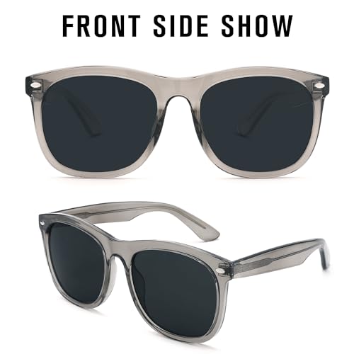 Image of Pro Acme Mens Sunglasses - Square Shades Retro Large Sun Glasses for Women Driving Fishing UV Protection