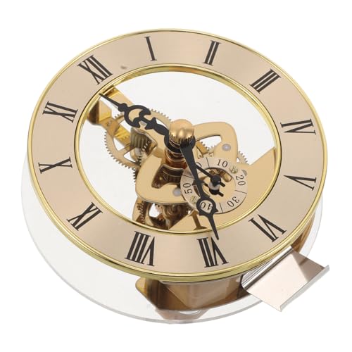 Insert d'Horloge Squelette Doré 80mm pour Remplacer un Mécanisme Cassé