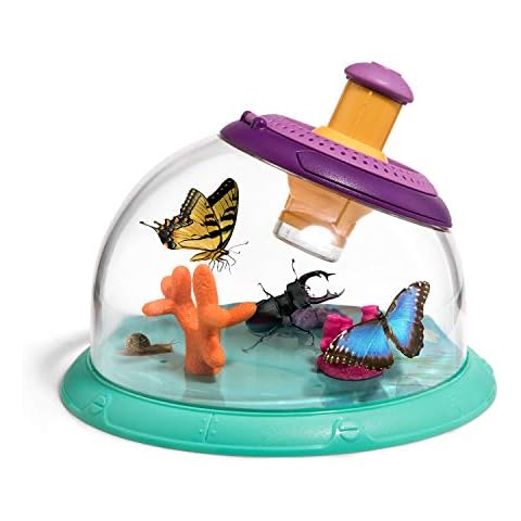 Science Can Bug Catcher Kit for Kids, Critter Cage Butterfly Bug House Insect Observation Box with 5X Magnifying Glass, Portable Kid Explorer Kit STEM Nature Outdoor Toys Science Kit for Ages 3+ Cover