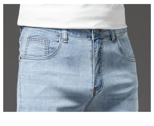 Men's Jeans Straight Fit Loose Denim Long Pants Stretch Casual Trousers3