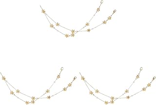 3 peças, corrente de rosto, correntes, porta-óculos, para mulheres, moda, óculos, corrente, corrente, de liga metálica, cinta, correntes, óculos