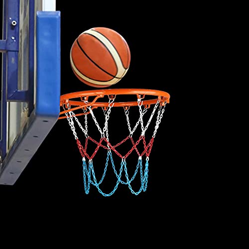 Heavy Duty Stainless Steel Chain Basketball Net, 304 Stainless Steel Chain Braided, Outdoor Hanging Basket With Hooks, Rustproof Galvanized Iron, Suitable For All Standard Basketball Hoops #TOP1