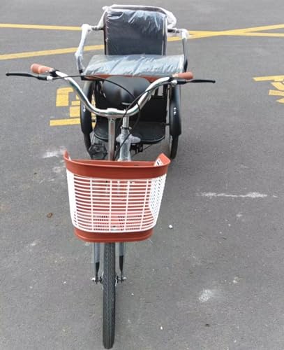 Triciclo Plegable para Adultos con Asiento Trasero Negro miniatura 2