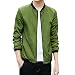 Produktbild FRAUIT Herren Jacke Männer Einfarbig Zipper Langarm JackeMantel mit Stehkragen Plus Size Ultra Lightweight Coat Jacke Lightdaune Warm Wunderschön Top Outwear Bluse M-XXXXL