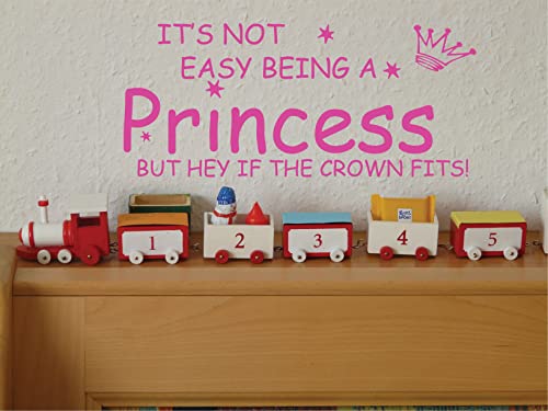 Blinggo vinilo decorativo frase princesa rosa 10 x 22 pulgadas miniatura 2