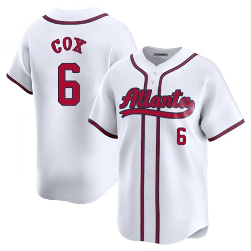 Custom Mens/Women/Youth Atlanta White Bobby Cox Baseball Stitched T-Shirt for Sports Fan