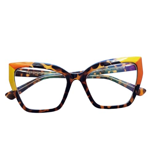 Armação Óculos Modelo Gatinho Quadrado Demi Oncinha Tartaruga Croco + Estojo + Flanela = 3 Produtos