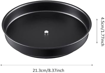 Round Tray Turntable Organizer Rotating Kitchen Rack Rotatable Seasoning Bottle Holder Makeup Cosmetics Rotating Organizer for Kitcehn Bathroom Black Makeup Pallete