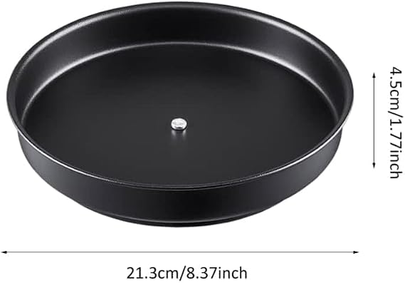 Round Tray Turntable Organizer Rotating Kitchen Rack Rotatable Seasoning Bottle Holder Makeup Cosmetics Rotating Organizer for Kitcehn Bathroom Black Makeup Pallete