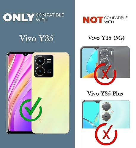 Image of Jkobi Back Cover Case for Vivo Y35 (Silicone Crystal Clear | Pure Camera Protection | Soft and Flexible for Charger and Headphone sockets | Shockproof Bumpers | Transparent)