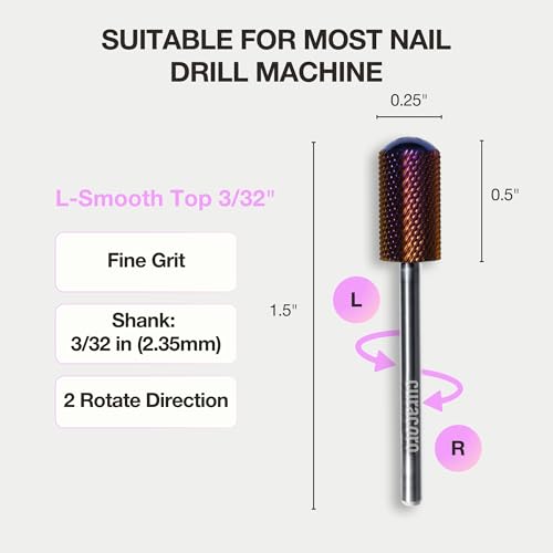 Mèches à ongles 3/32" Curacoro pour salon de manucure et pédicure maison