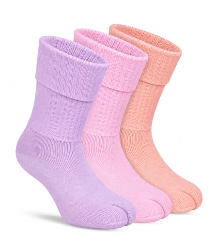 Image of RC. ROYAL CLASS Women Woolen Winter Wear Thermal Thumb Socks, Calf Length Terry Thick Towel Cushioned, Warm & Cozy Thermal Thumb Socks For Women (Pack of 3 Pairs)