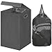 Simple Houseware Foldable Laundry Hamper Basket with Lid, Dark Grey