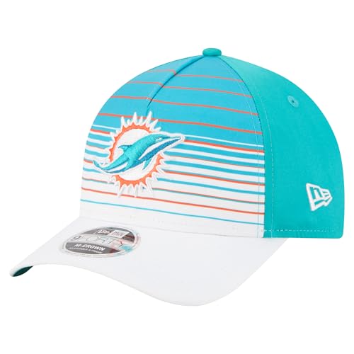 New Era Mens White/Aqua Miami Dolphins Adventure Gradient 9FORTY M-Crown A-Frame Adjustable Hat